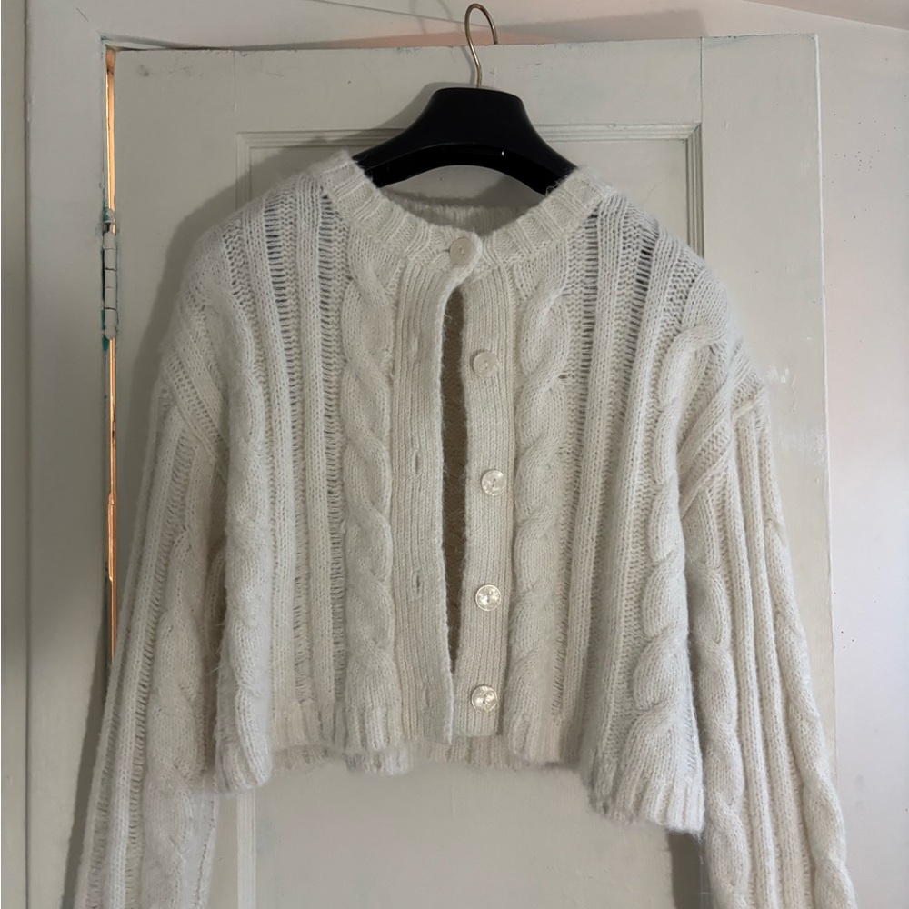 Cotton On Cream Cable Knit Cardigan